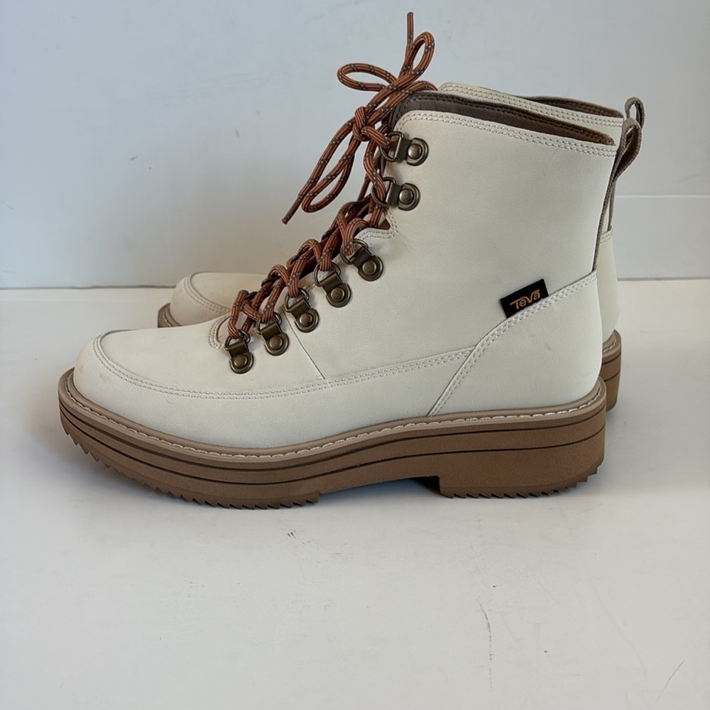 Teva Midform boot white swan lace up slight heal max comfort water repellent - Picture 5 of 16
